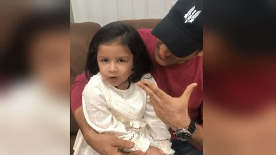 Watch: Go and vote, just like mumma and papa, says MS Dhoni&#039;s daughter Ziva