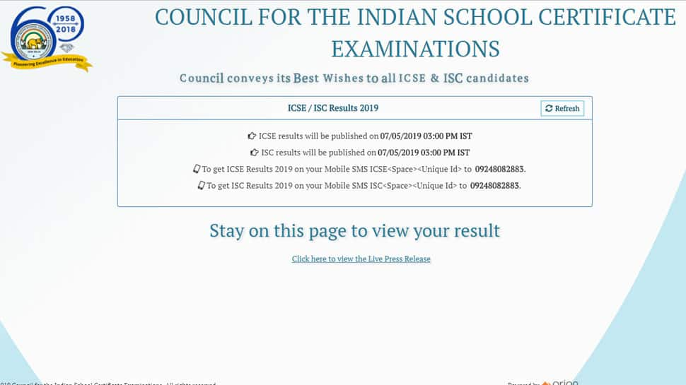 ICSE result 2019: Class 10th results to be declared at 3 pm on cisce.org