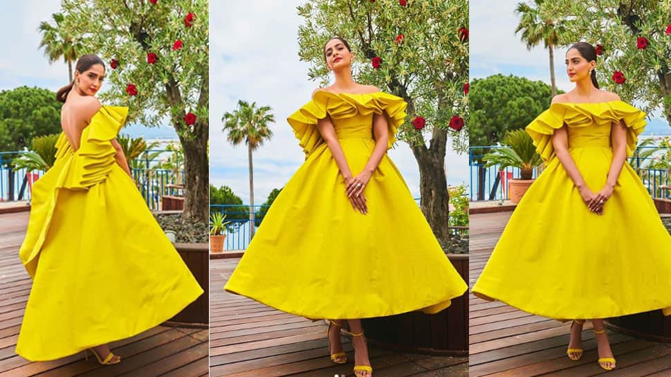 Sonam Kapoor unveils Chopard&#039;s Garden of Kings collection at Cannes in breathtaking neon gown—Pics