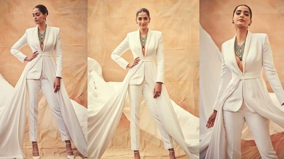 Sonam Kapoor ditches gowns, turns heads in a white custom Ralph and Russo couture tuxedo at Cannes—See pics