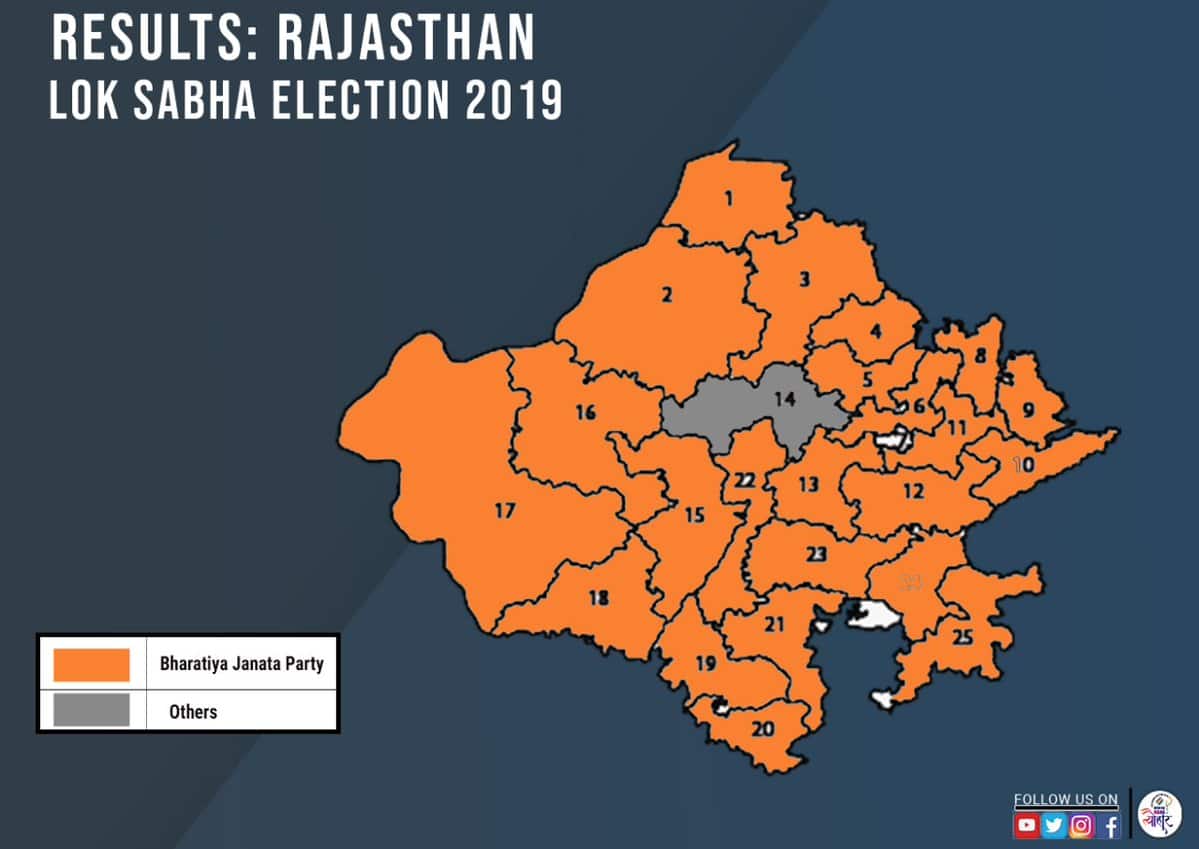 In maps How political parties fared in Lok Sabha election 2019 across
