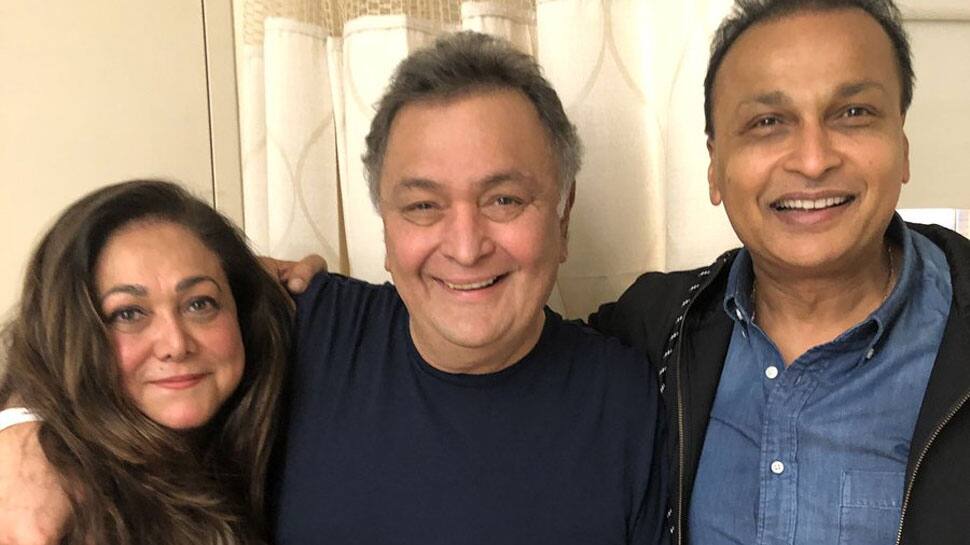 Anil, Tina Ambani meet Rishi Kapoor in New York