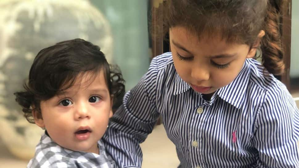 Mira Rajput&#039;s post on kids Misha and Zain is all about sibling love