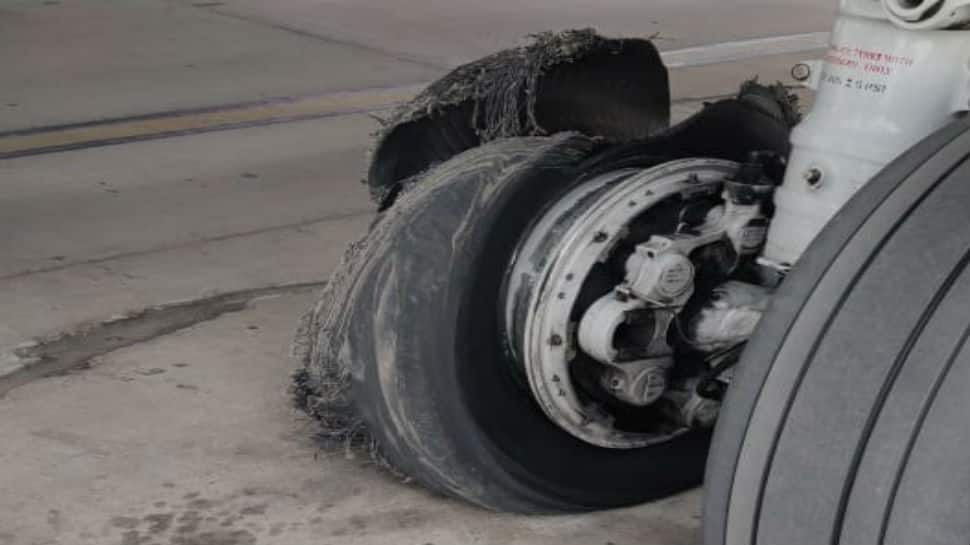 Watch: SpiceJet plane from Dubai makes emergency landing in Jaipur after tyre burst