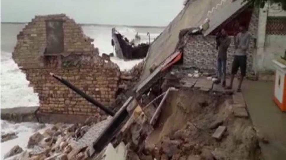 Cyclone Vayu: Portion of Porbandar&#039;s Bhuteshwar Mahadev temple collapses