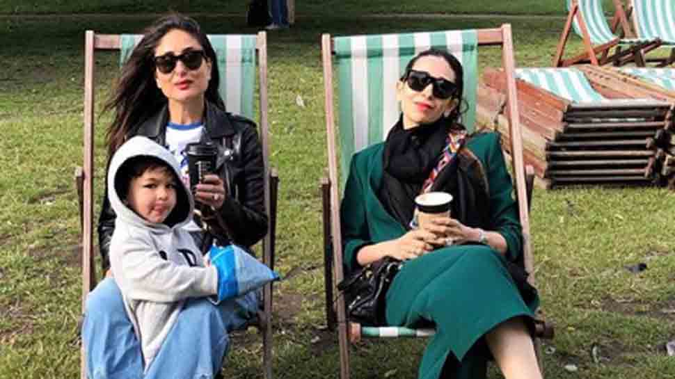 Kareena Kapoor spends a lazy day with sister Karisma, Taimur in London park — See pics