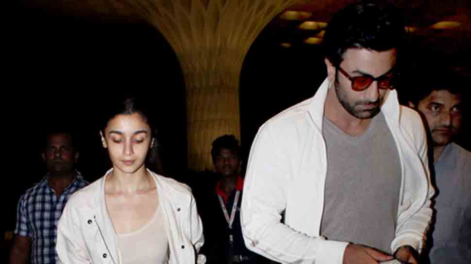 Ranbir Kapoor, Alia Bhatt  colour-coordinate as they arrive together at airport — Pics