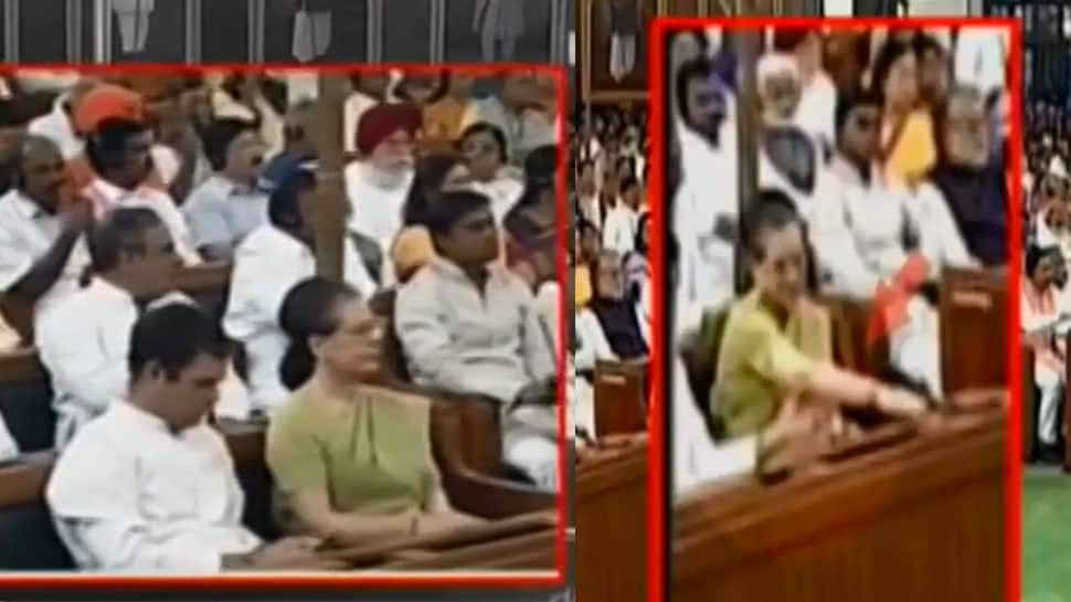 Rahul Gandhi checks mobile phone, stops Sonia from applauding President Ram Nath Kovind&#039;s address in Parliament 