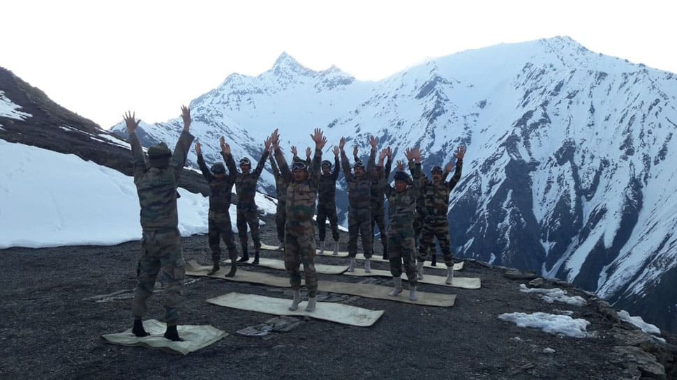 Defence, paramilitary forces practice yoga across nation on International Yoga Day