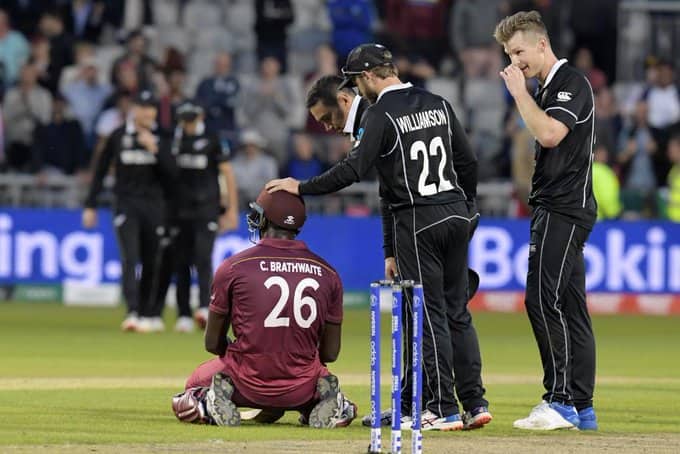 New Zealand players&#039; fitting tribute to Carlos Brathwaite after bombastic ton is winning hearts 
