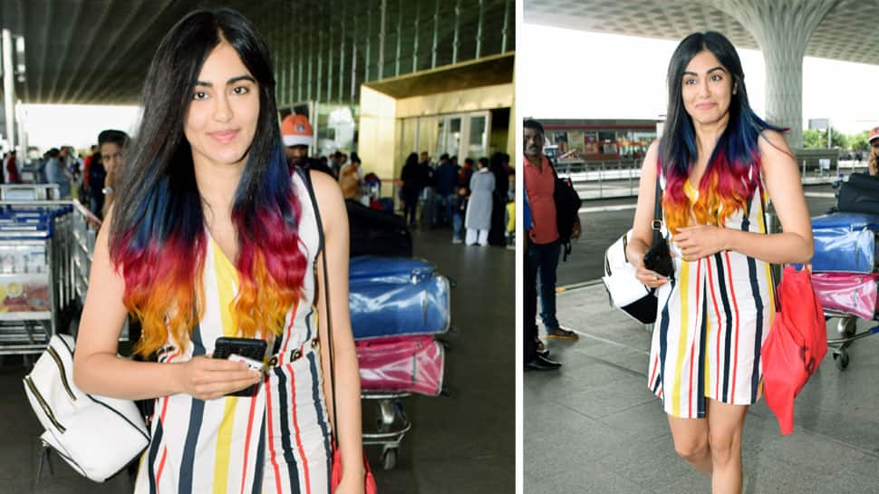 Adah Sharma shows off her colourful mane in style - Pics inside