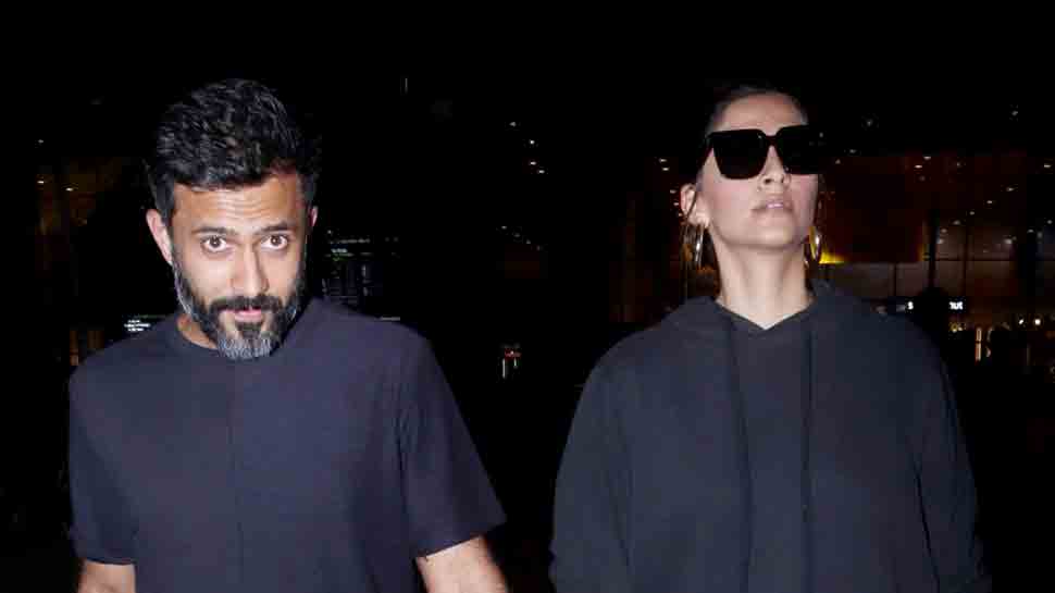 Sonam Kapoor, Anand Ahuja twin in black as they return from romantic gateway in Japan — Pics