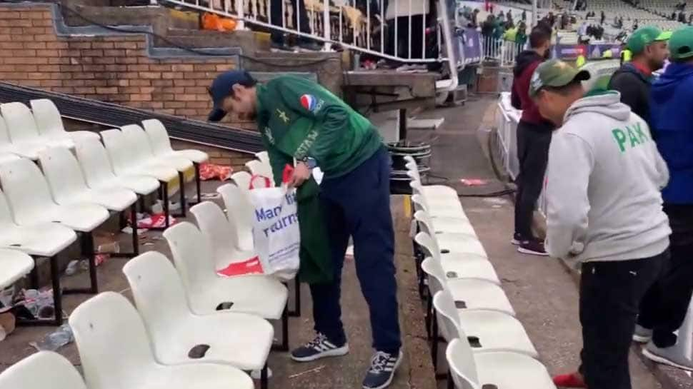 Pakistani fans clean stadium post New Zealand win at Birmingham, video goes viral