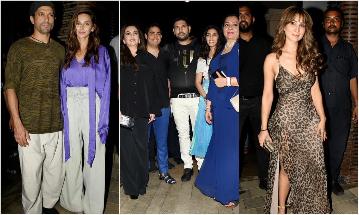 Farhan Akhtar-Shibani Dandekar, Kim Sharma, Shikhar Dhawan, Nita Ambani and others attend Yuvraj Singh&#039;s retirement party