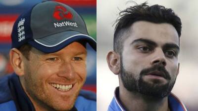 Eoin Morgan and Virat Kohli 