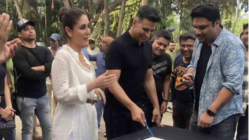 Kareena Kapoor, Akshay Kumar cut cake on Good News sets — Take a look