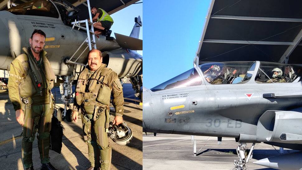 IAF Vice Chief Air Marshal RKS Bhadauria flies Rafale during Exercise Garuda 2019