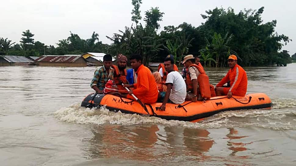 Flood hits 25 district in Assam, at least 14 lakh people affected