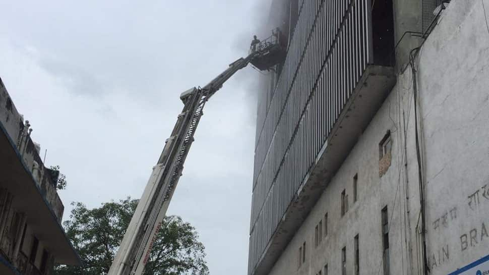 Fire breaks out SBI building on Sansad Marg, later doused