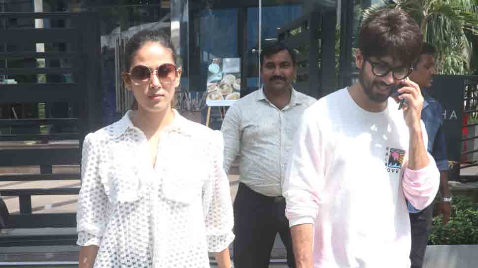 Shahid Kapoor, Mira Rajput twin in white as they step out for lunch — Pics inside