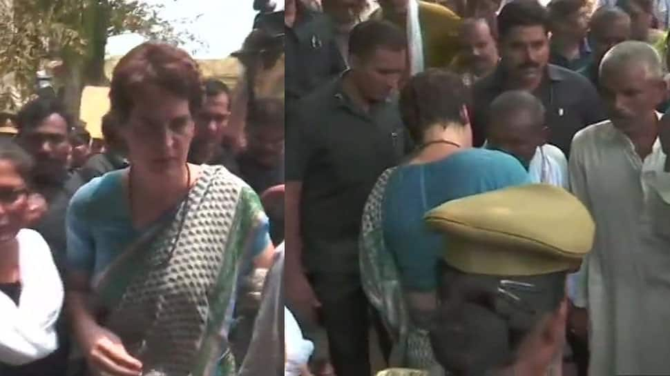 Family members of Sonbhadra massacre victims meet Priyanka Gandhi Vadra in UP&#039;s Chunar