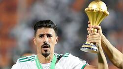 Algeria forward Baghdad Bounedjah's tears turn from despair to joy