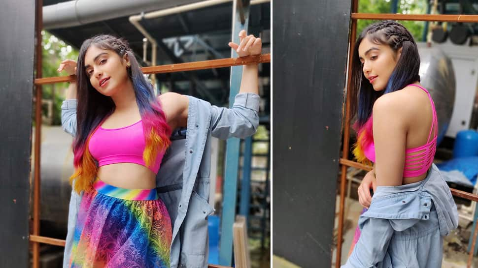 970px x 545px - Adah Sharma stuns in rainbow look, celebrates pride month in styleâ€”Pics |  People News | Zee News