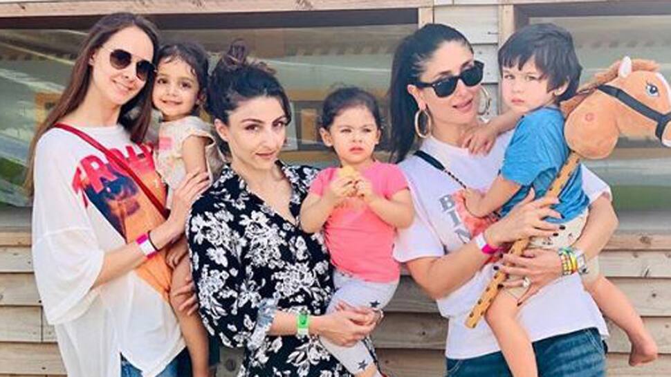 This picture of Taimur Ali Khan-Kareena Kapoor and Inaaya Kemmu-Soha Ali Khan is all things cute