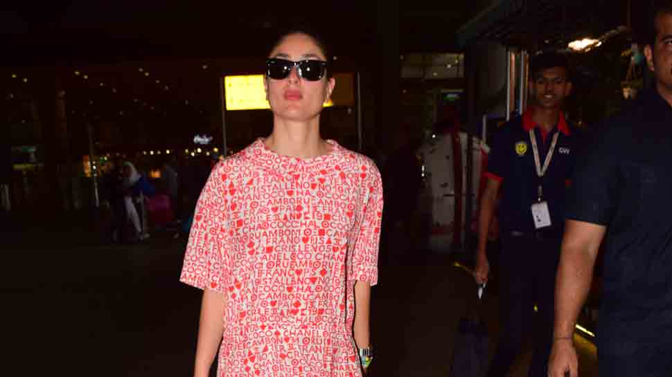 Kareena Kapoor turns heads as she arrives in Mumbai in chic red and white dress — Pics inside