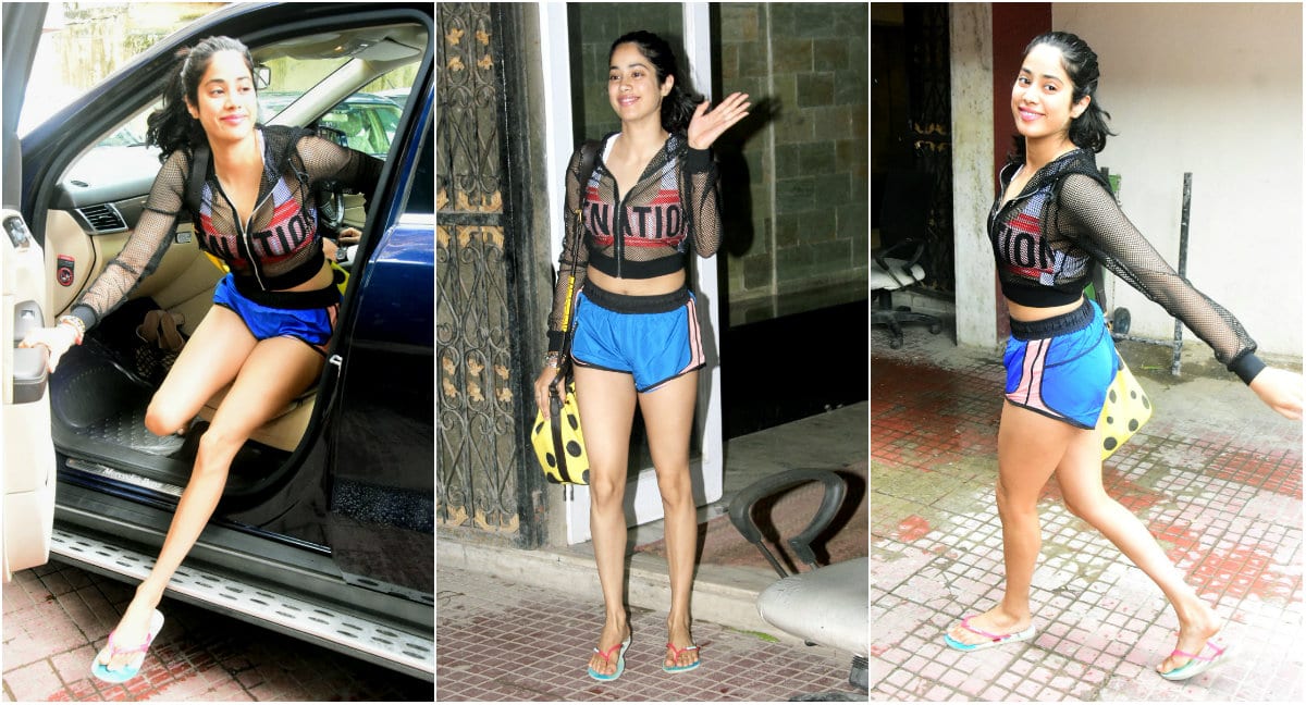 Janhvi Kapoor teaches us how to hit the gym with a smile - Pics