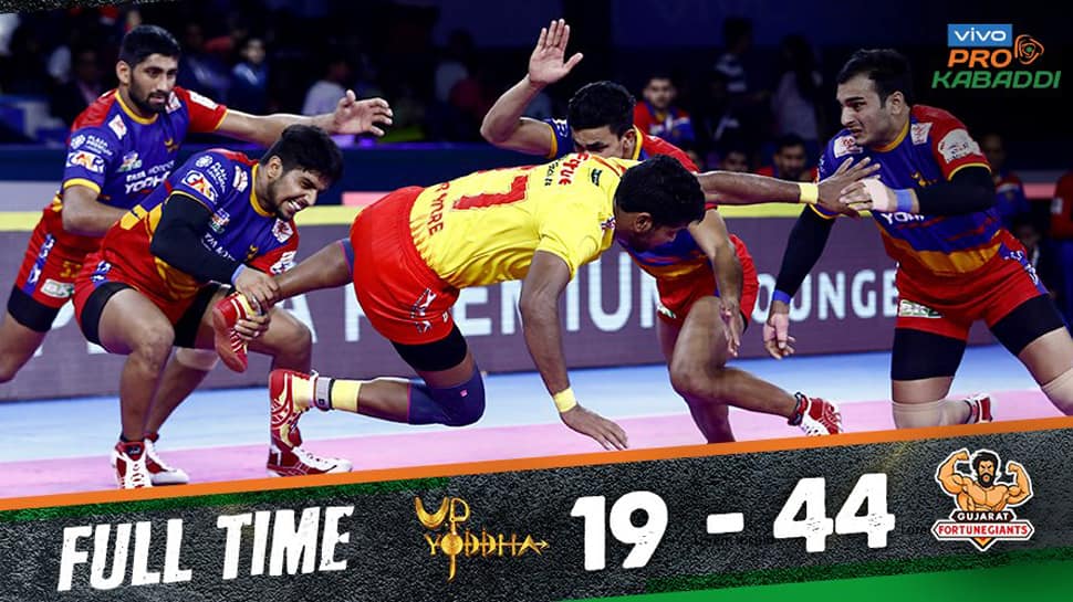 PKL 2019: Gujarat Fortune Giants top points table after defeating UP Yoddha 44-19