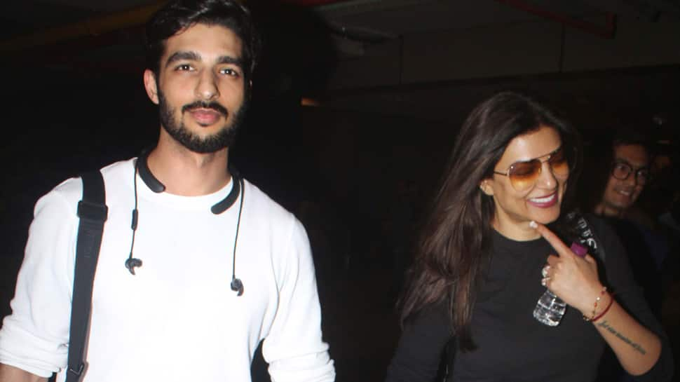 Sushmita Sen and boyfriend Rohman Shawl&#039;s airport PDA is too cute to miss!