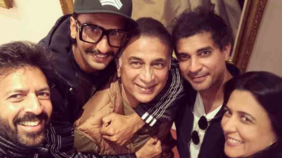 Sunil Gavaskar visits sets of Ranveer Singh starrer &#039;83&#039; in England