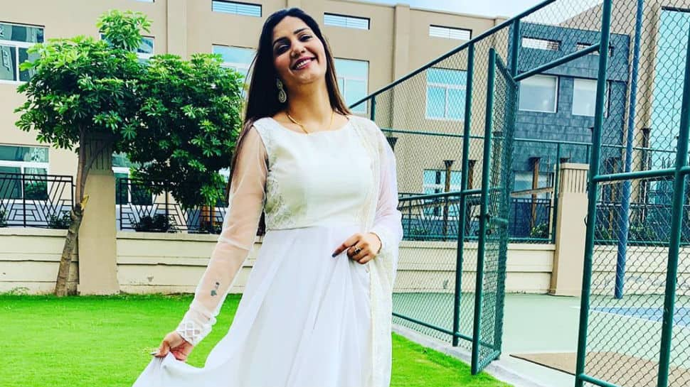 &#039;Desi queen&#039; Sapna Choudhary looks ethereal in white - See pics here