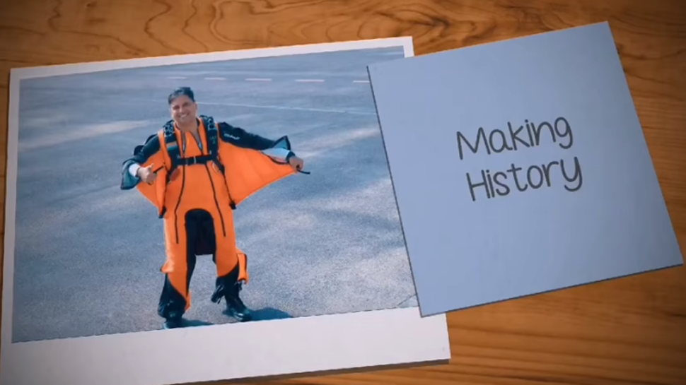 IAF Wing Commander Tarun Chaudhri creates history with wingsuit skydive jump IAF Wing Commander Tarun Chaudhri creates history with wingsuit skydive jump