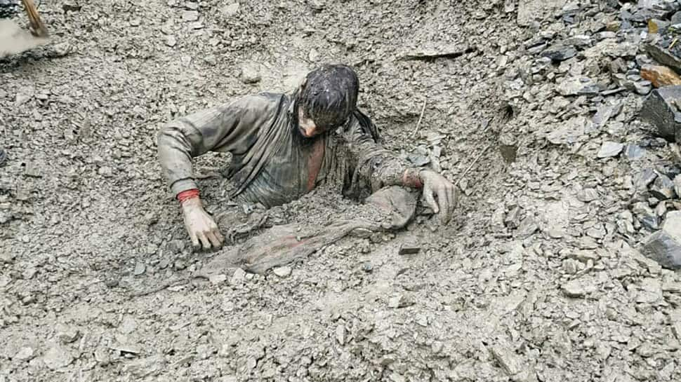 Man trapped overnight in landslide rescued by CRPF, Army personnel in J&amp;K