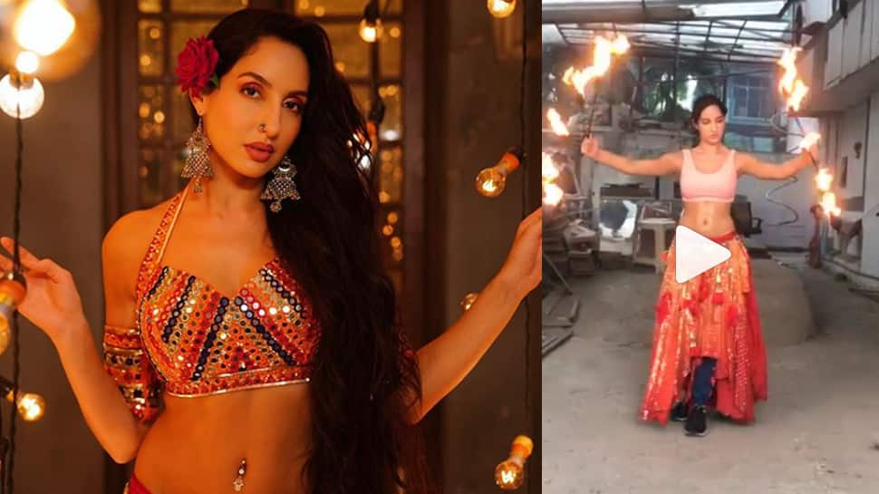 Nora Fatehi shares BTS video from &#039;O Saki Saki&#039;, reveals how she learned fire dancing—Watch