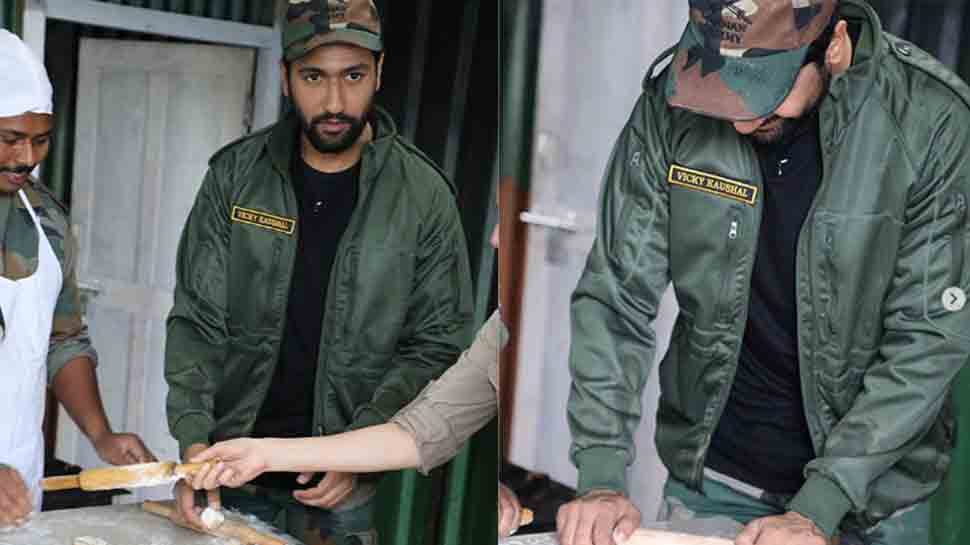 Vicky Kaushal turns chef for Indian Army, makes rotis — See pics