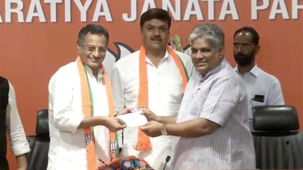 Former Samajwadi Party MPs Sanjay Seth, Surendra Nagar joined BJP