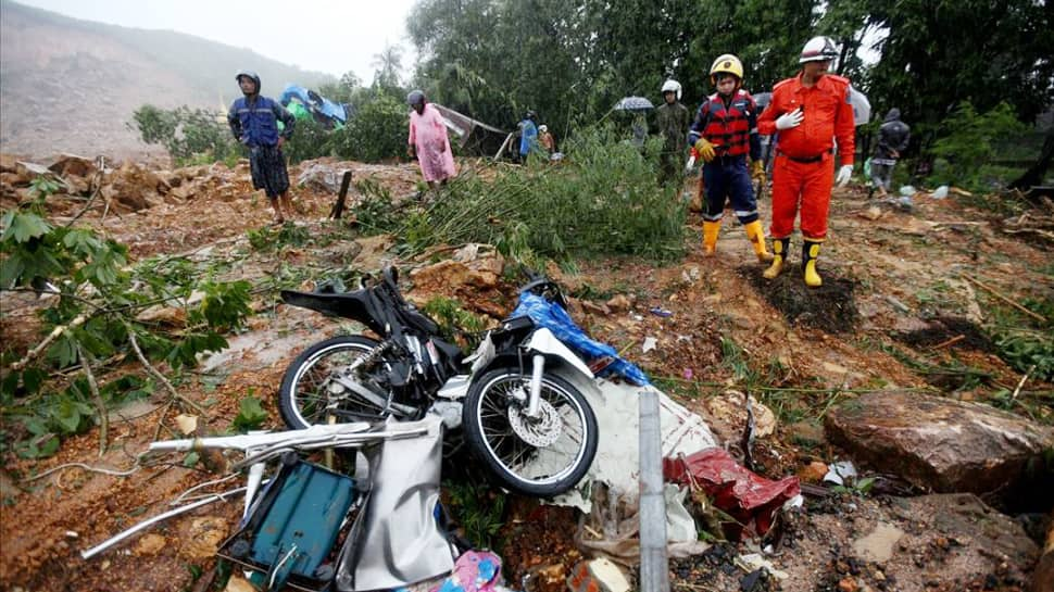 At least 10 dead, dozens missing after landslide in Myanmar