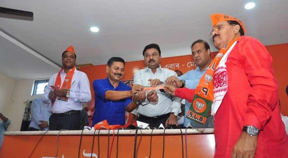 Former Congress MP Santiuse Kujur, Gautam Roy join BJP in Assam