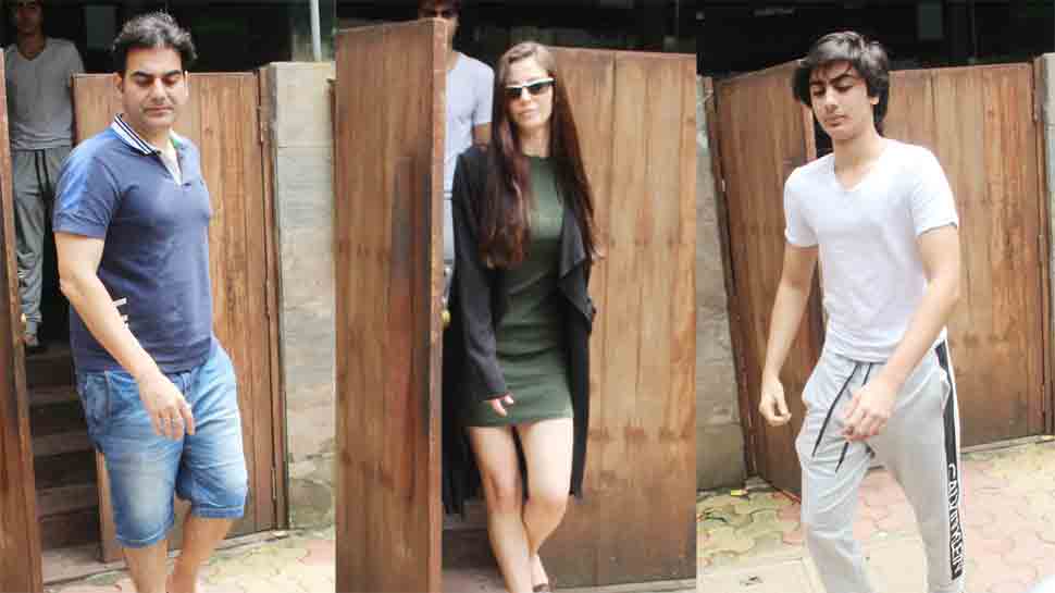 Arbaaz Khan enjoys lunch with girlfriend Giorgia Andriani, son Arhaan