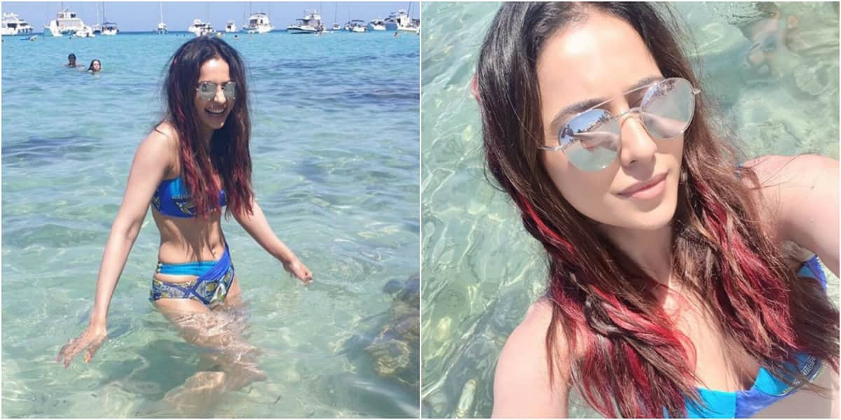 Rakul Preet Singh sets temperature soaring in blue bikini as she holidays in Ibiza - Pics