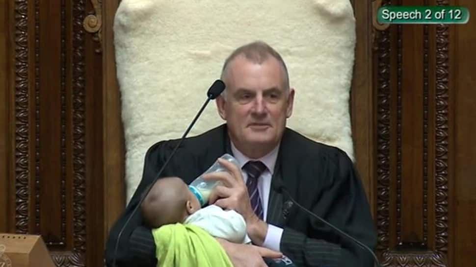 New Zealand speaker feeds colleague&#039;s baby during debate in Parliament