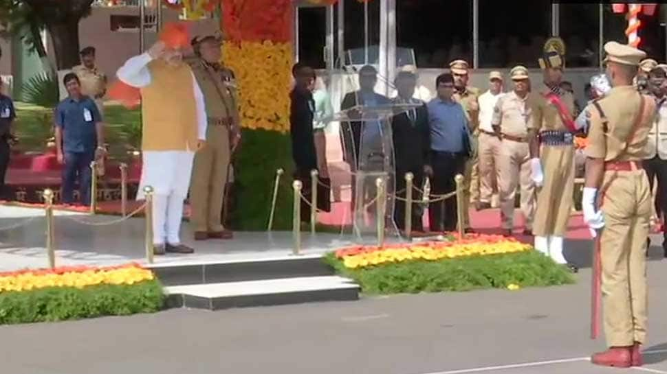 Home Minister Amit Shah attends passing out parade of IPS probationers in Hyderabad 