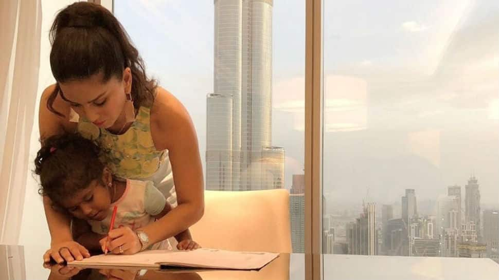 Sunny Leone&#039;s pic of helping daughter Nisha with her homework will make you smile