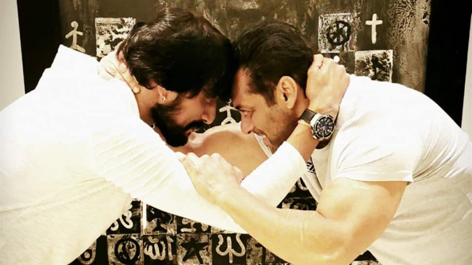 &#039;Sultan &amp; Pehlwaan&#039;: Sudeep poses with Salman Khan