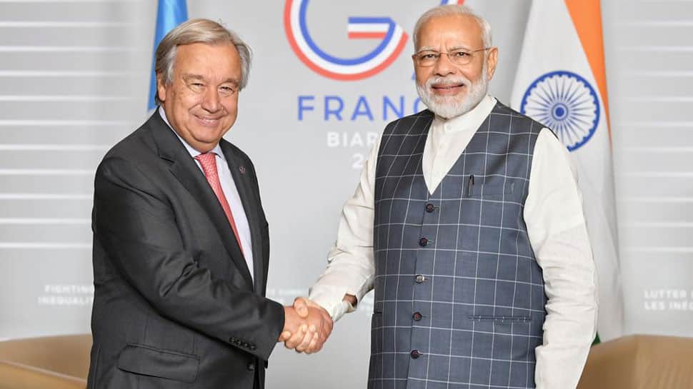 PM Modi meets UN Secretary-General Antonio Guterres at G7 summit in France