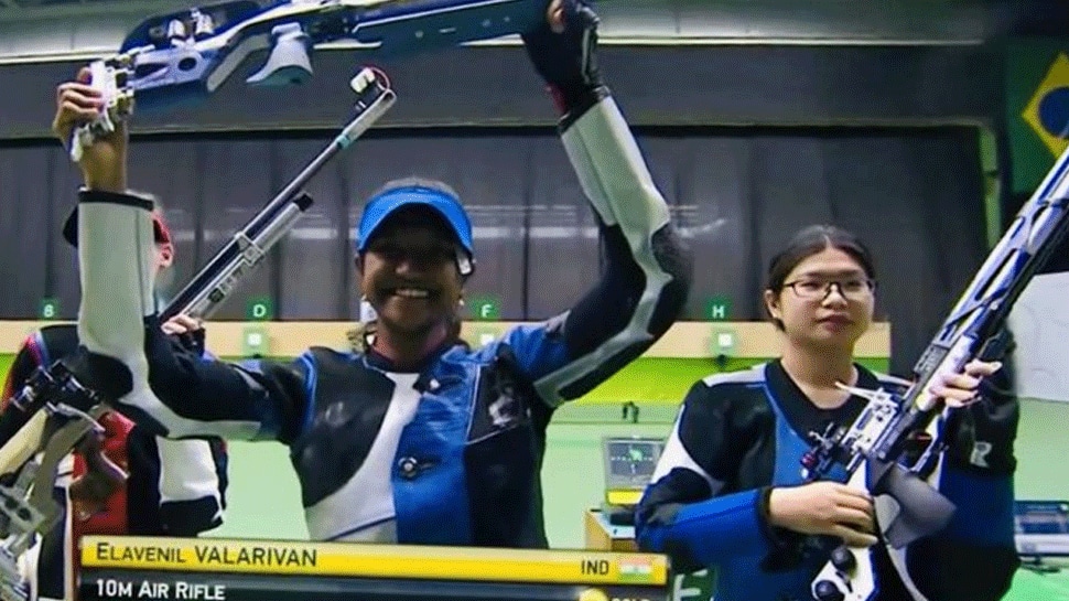 India&#039;s Elavenil Valarivan bags 10m Air Rifle Gold at ISSF World Cup in Rio de Janeiro 