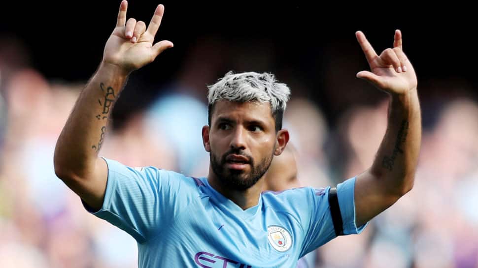 Image result for Aguero at the double as Man City hit four in win over Brighton